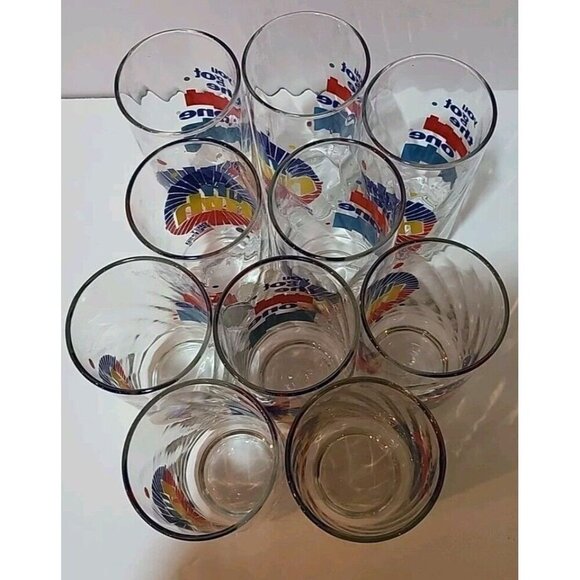10 Vintage Diet Pepsi Uh Huh You Got The Right One Baby Ray Charles Glasses Set - Picture 9 of 9
